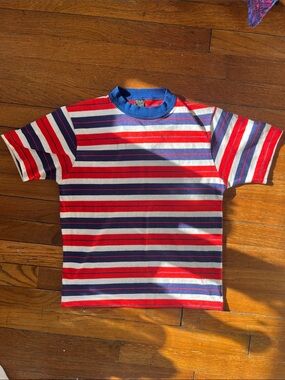 Vintage Red, White & Blue Striped Tee